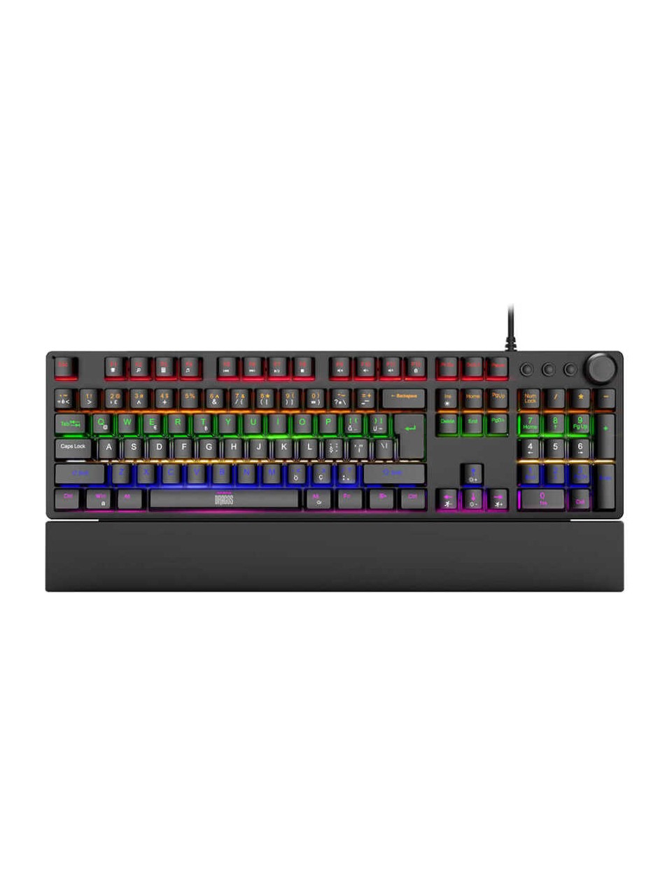 Dragos Natus USB Kablolu Rainbow Makro Gaming Mekanik Klavye Mekanik Bilek Destekli Red Switch Mekanik Rainbow Klavye 3,0 2 Değerlendirme